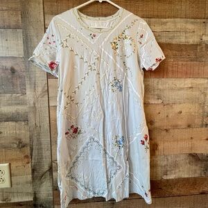 Tory Burch Handkerchief Printed Mini Dress | Large | T-shirt dress 100% cotton